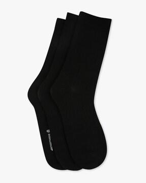 bro121me-po3 pack of 3 textured mid-calf length socks