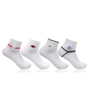 bro2200ank-po4w pack of 4 printed ankle-length socks