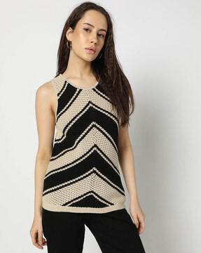 broad striped chevron tank top