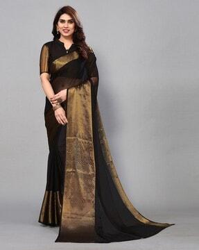 broad zari border saree