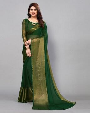 broad zari border saree