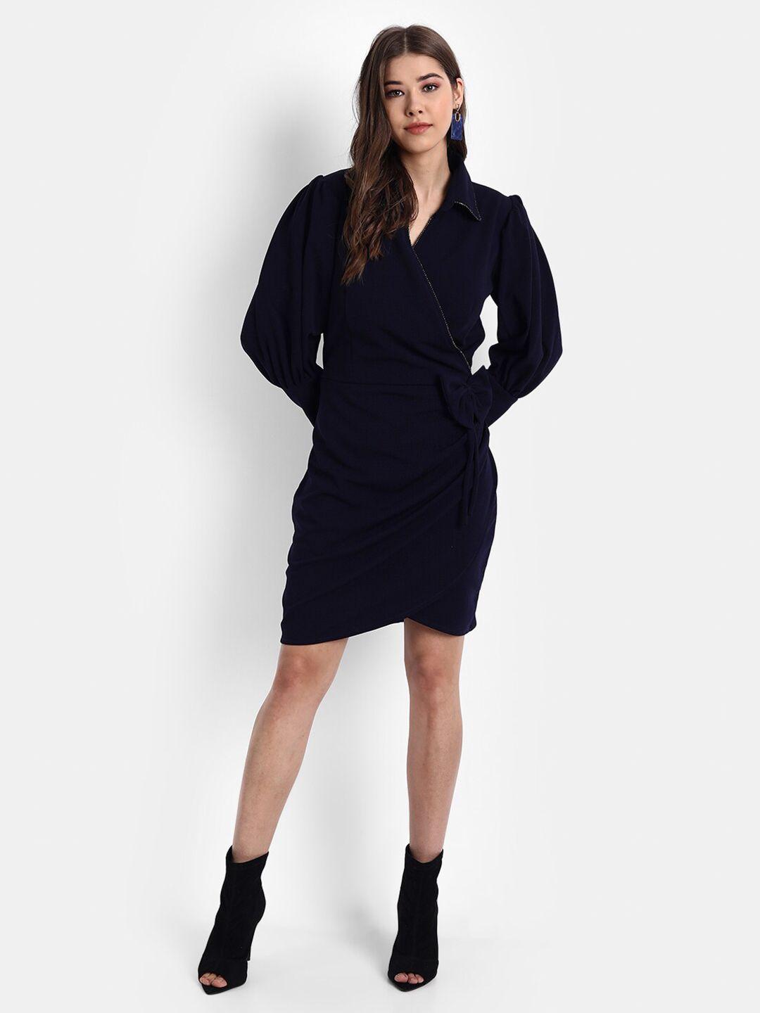 broadstar navy blue sheath dress