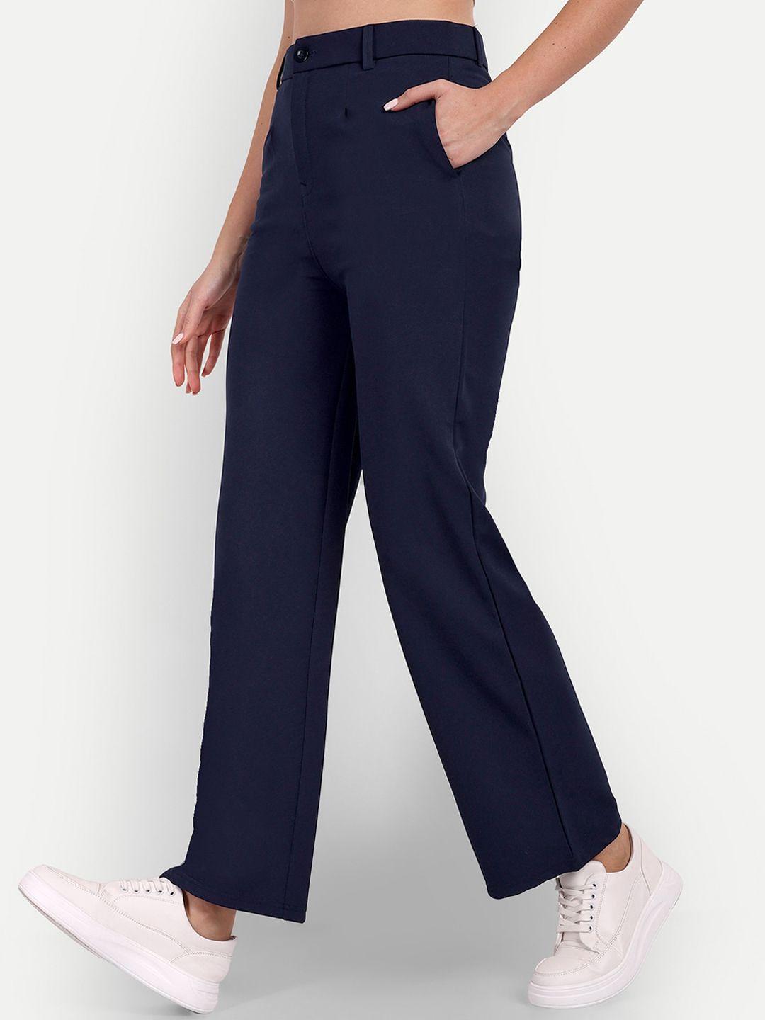 broadstar women high-rise tailored parallel trousers