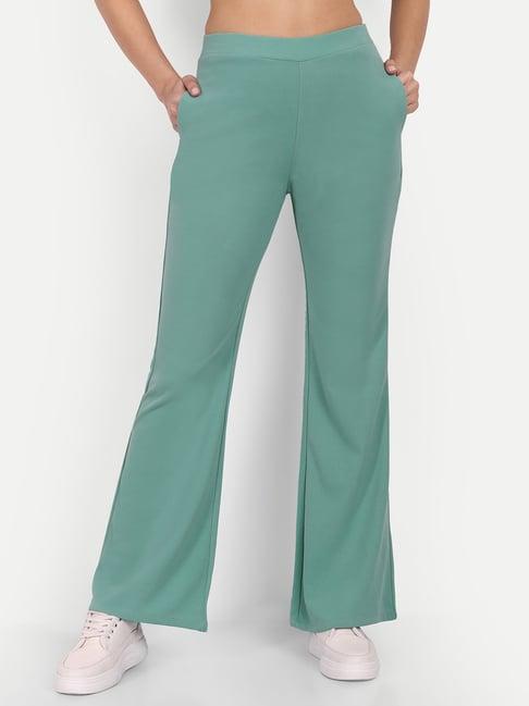 broadstar light teal high rise stretchable trousers