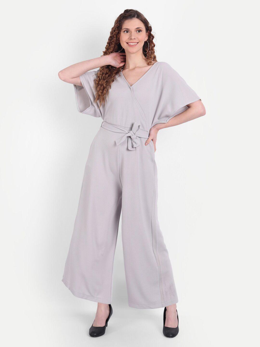 broadstar v-neck basic jumpsuit