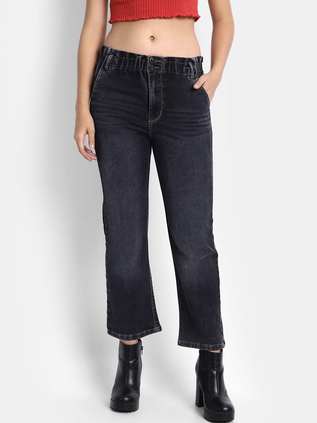 broadstar women blue jean straight fit light fade stretchable jeans