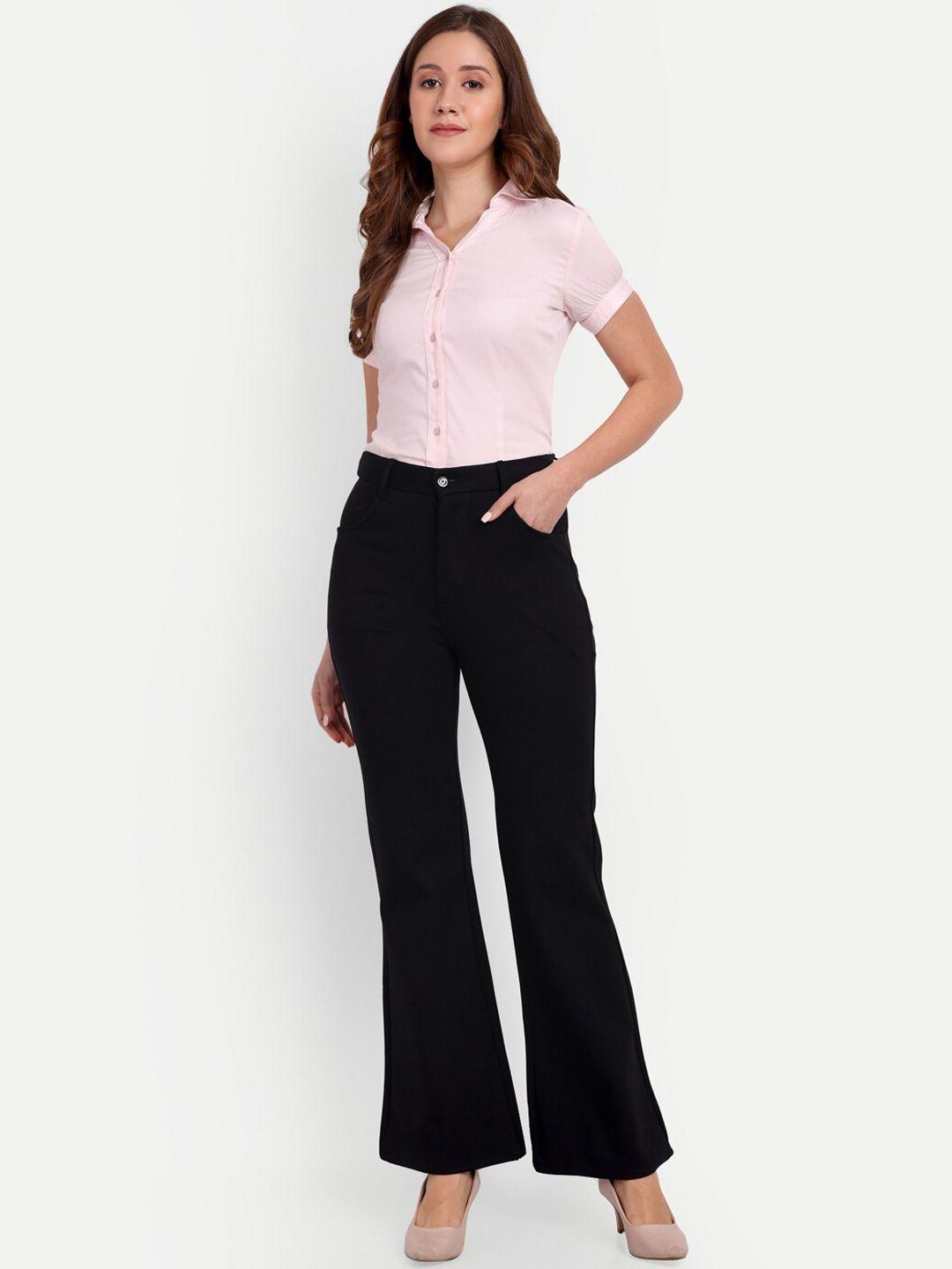 broadstar women smart high-rise easy wash formal trousers