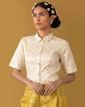 brocade silk shirt