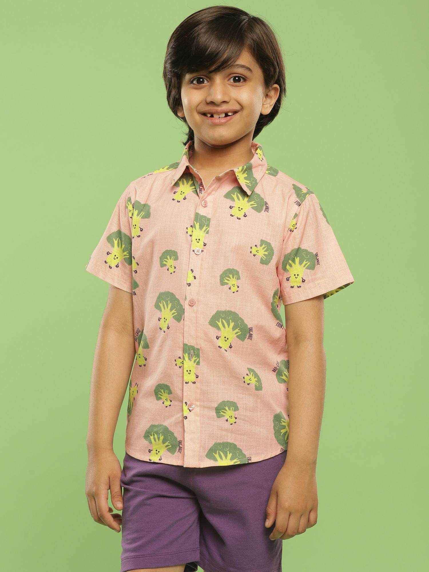 broccoli pink shirt