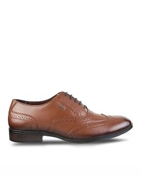 brogues with burnished effect