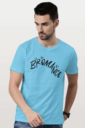bromance round neck mens t-shirt - sky blue