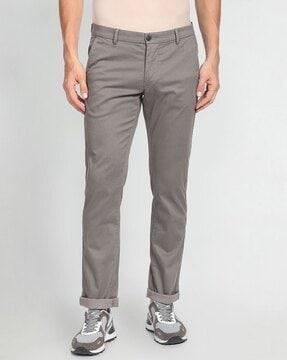 bronson low-rise slim fit flat-front trousers