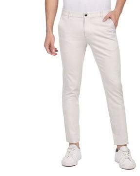 bronson slim fit flat-front trousers