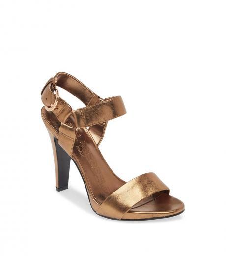 bronze ankle strap heels