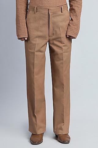bronze cotton twill trousers