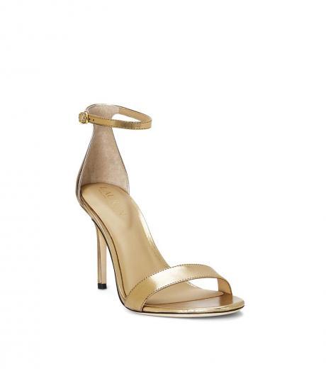 bronze metallic nappa leather heels