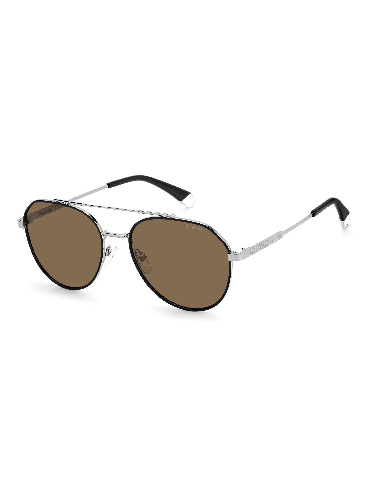 bronze polarized lens pilot sunglass ruthenium black frame