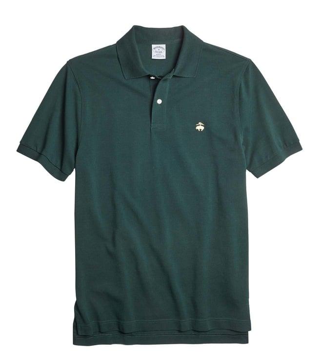 brooks brothers medium green supima stretch slim fit polo t-shirt