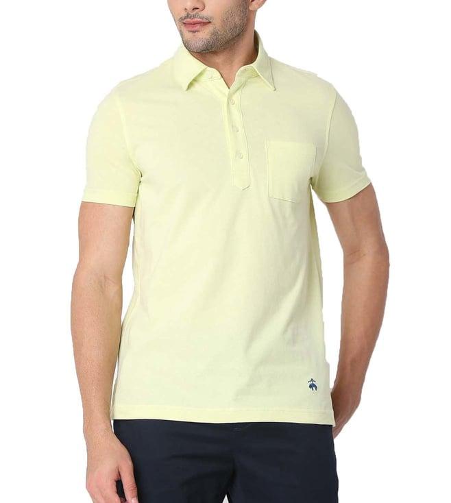 brooks brothers yellow slim fit polo t-shirt