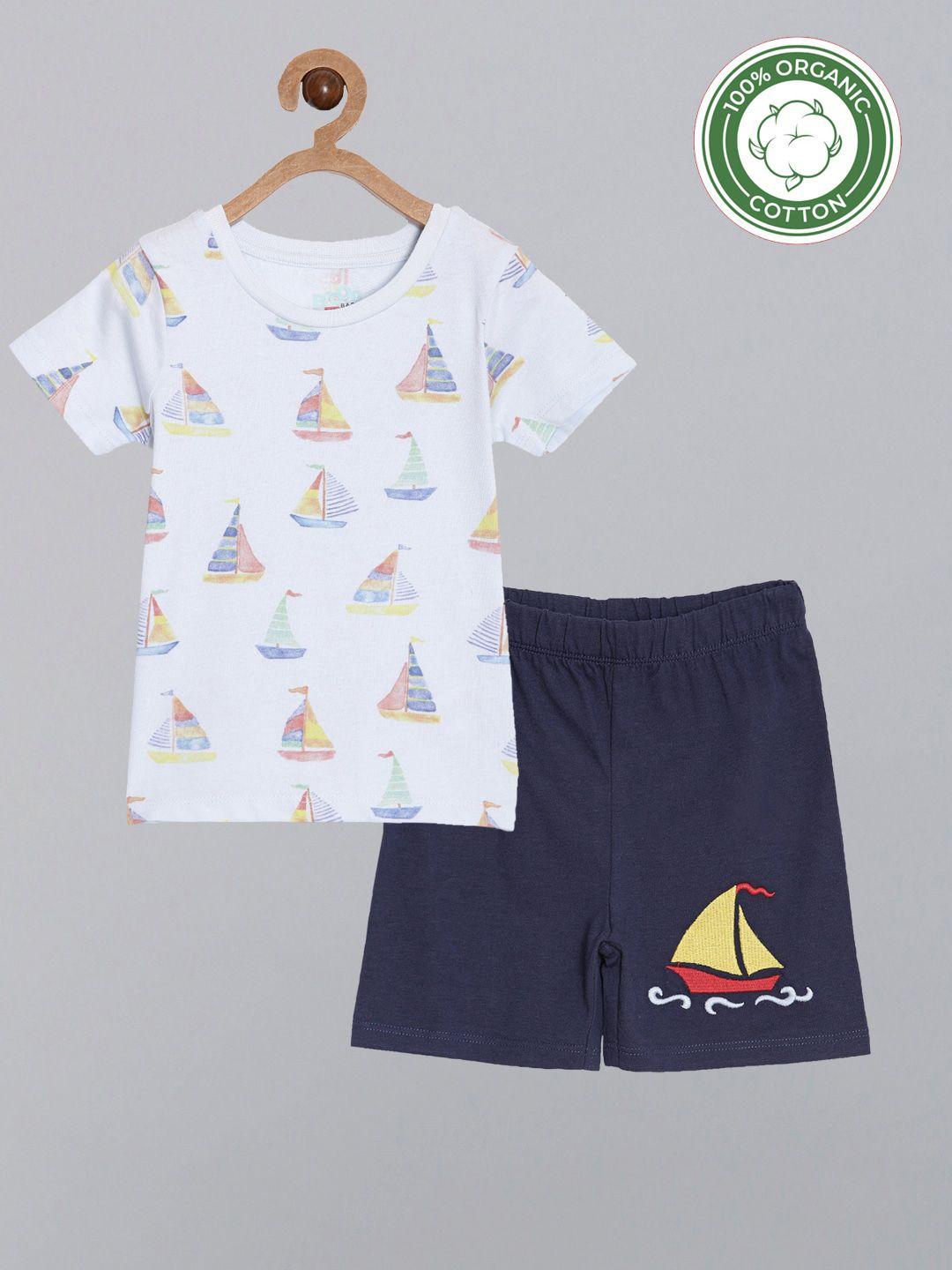 broon-boys-white-&-navy-blue-printed-t-shirt-with-shorts