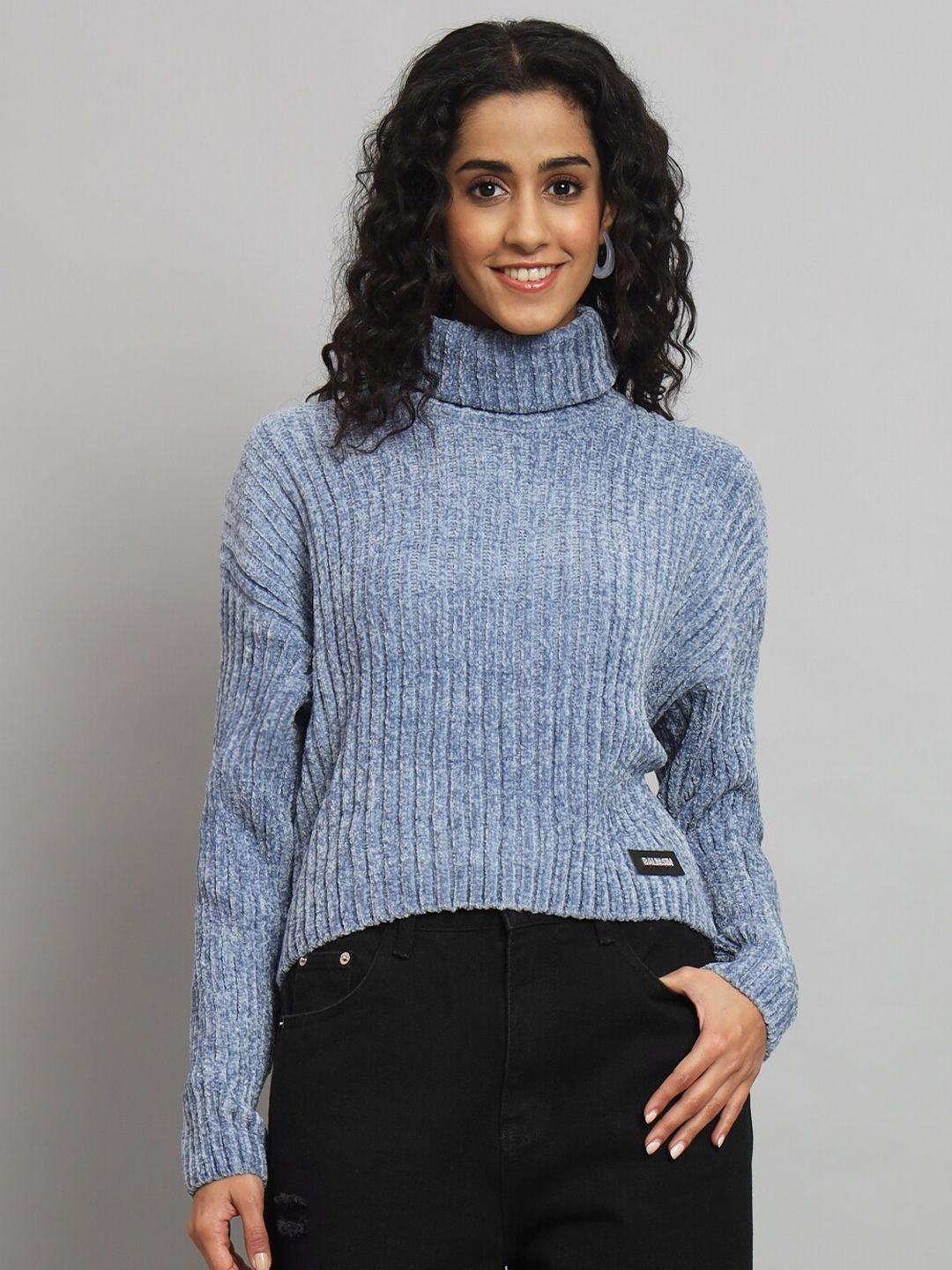 broowl striped drop shoulder sleeves wool sweater