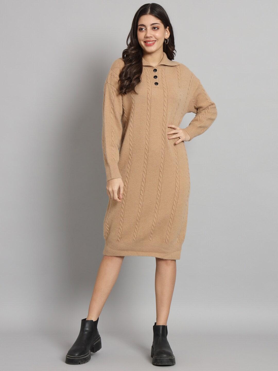 broowl brown woollen dress