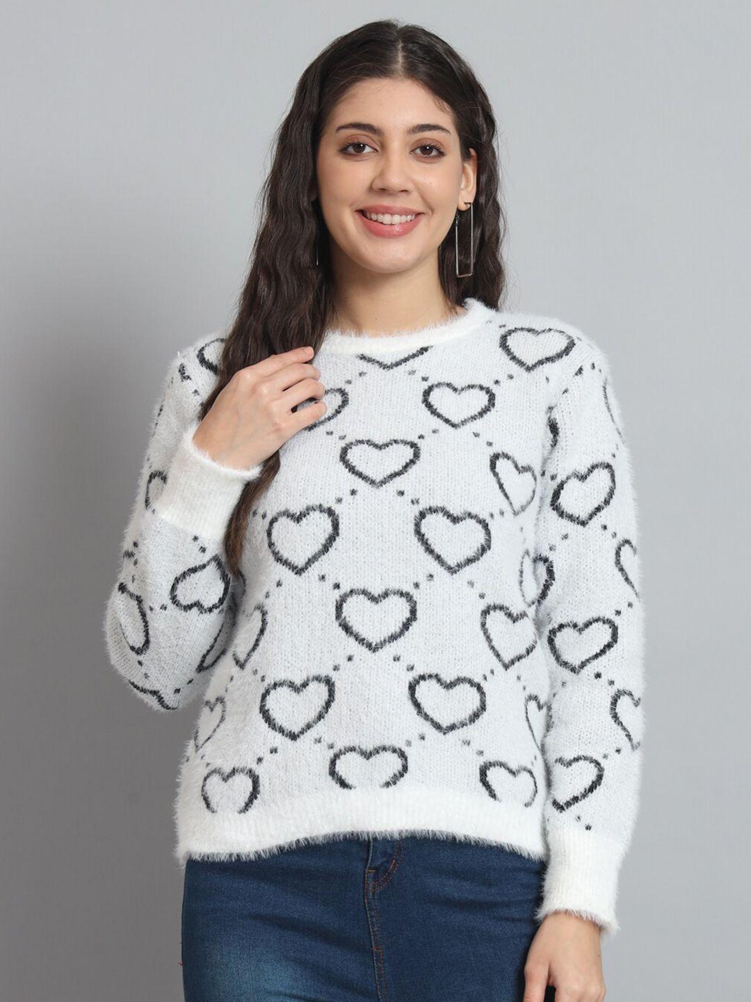 broowl conversational printed wool pullover