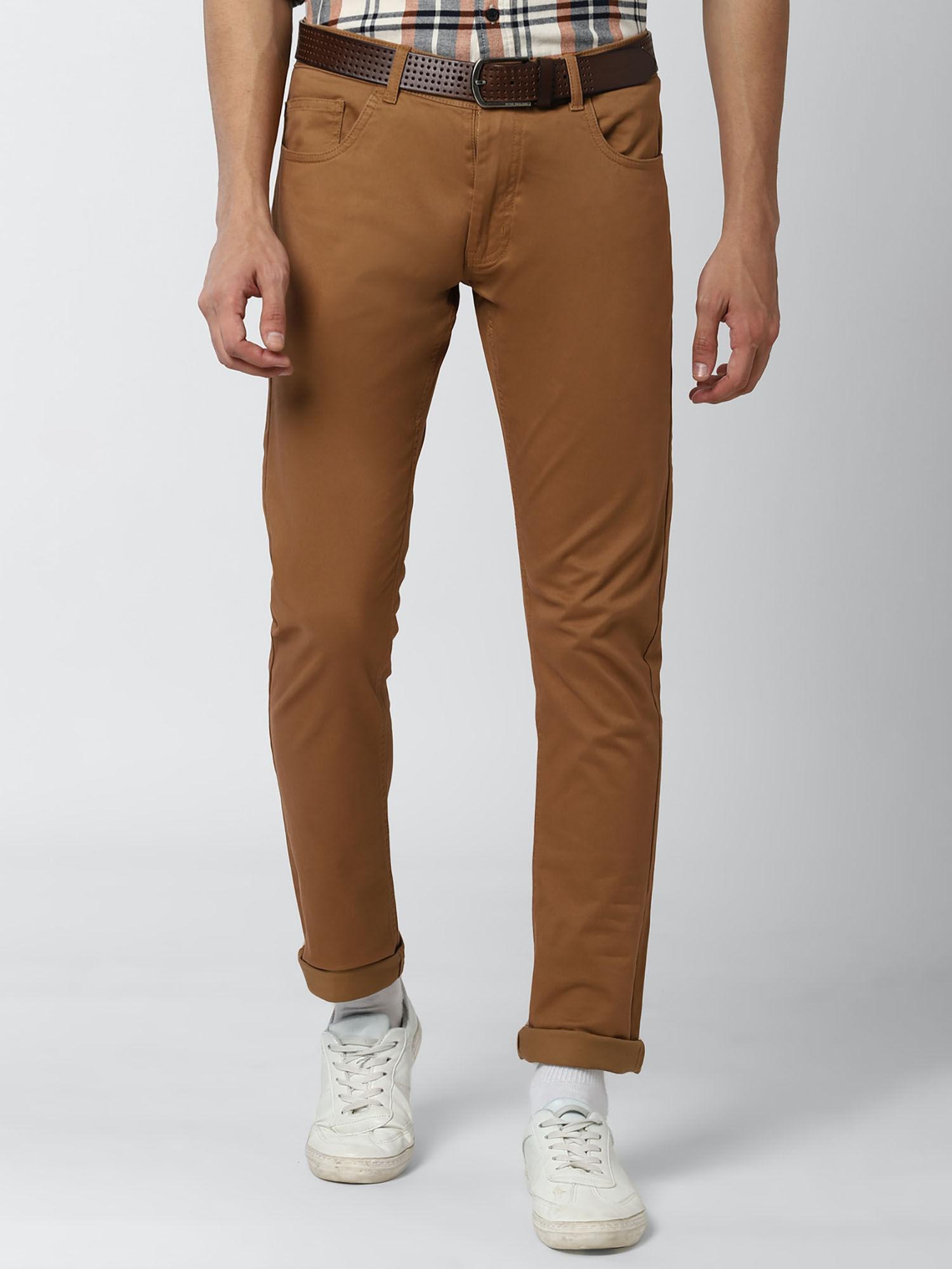 brown casual trousers