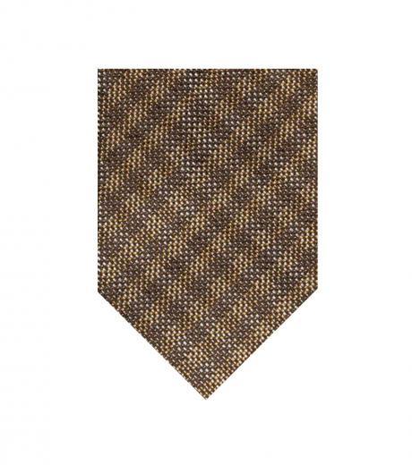 brown checks tie