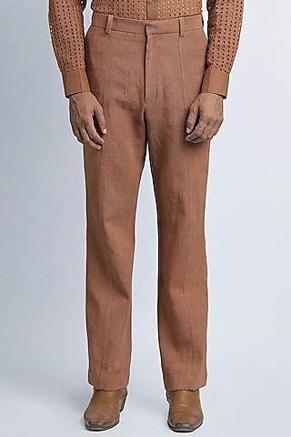brown cotton twill trousers