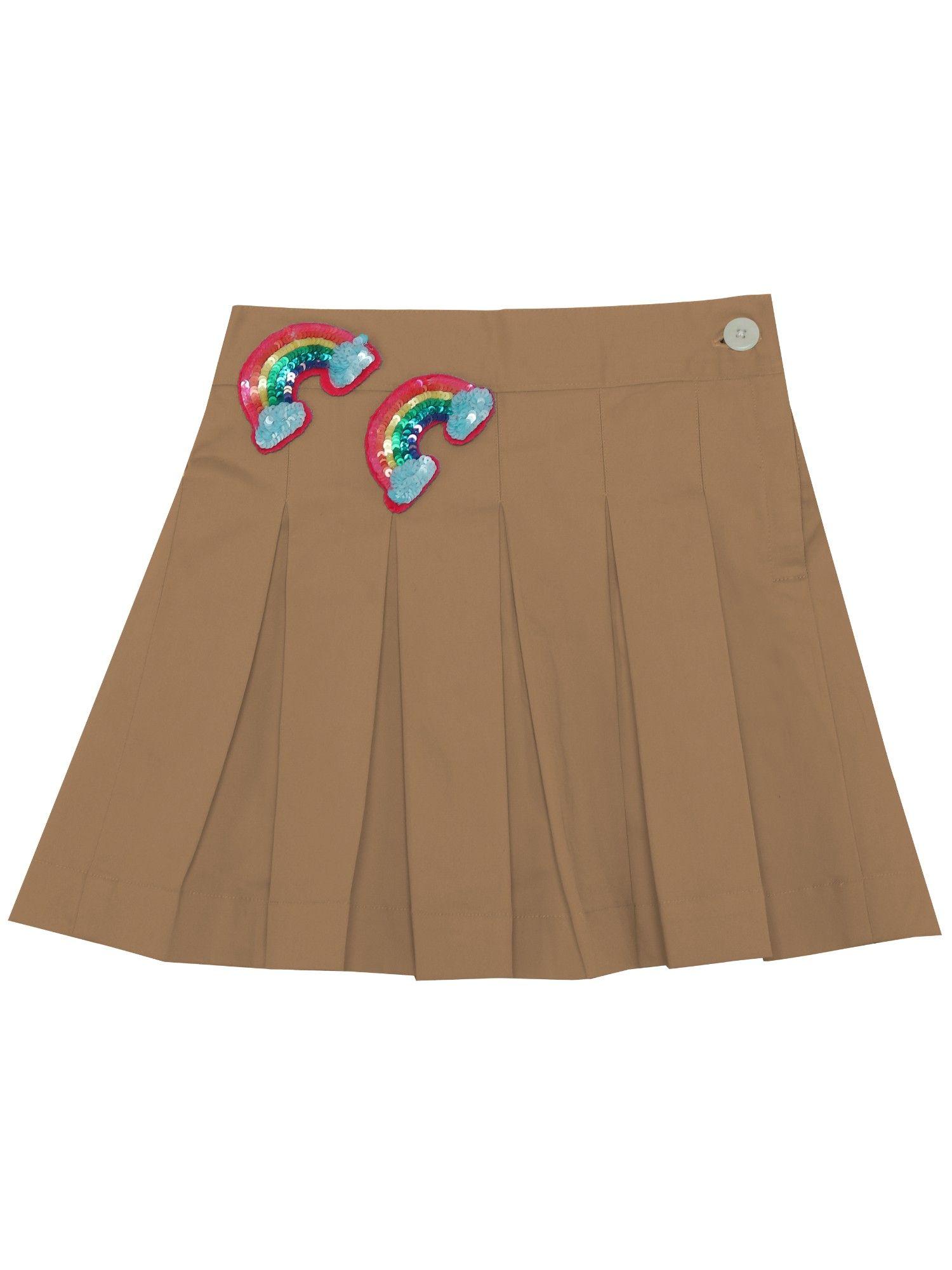 brown embellished alice skirt