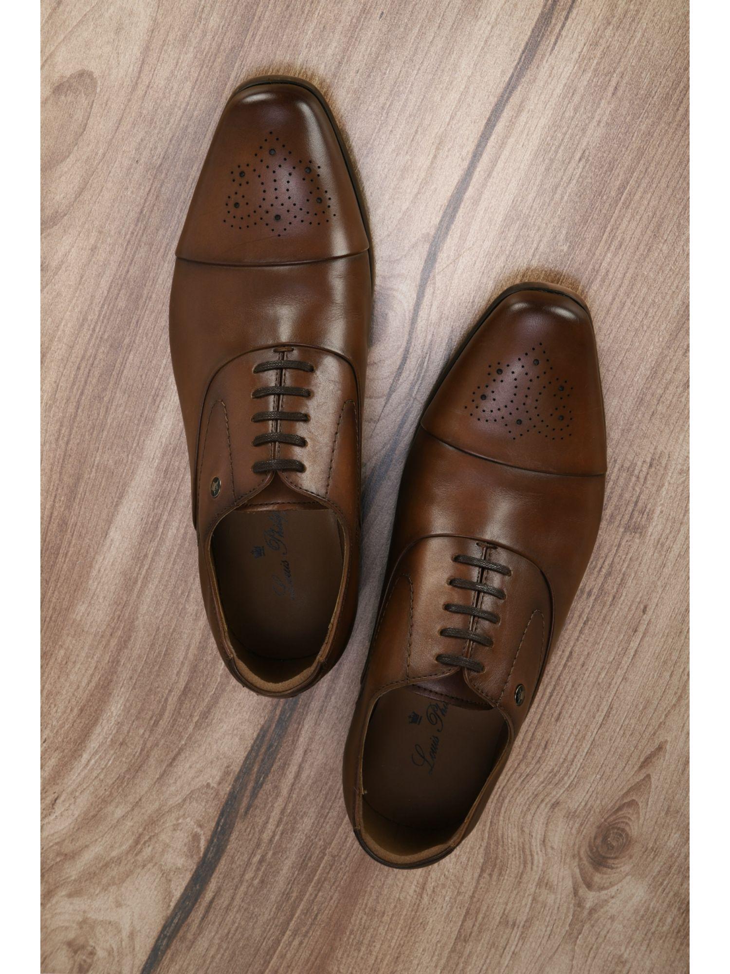 brown formal derby shoes