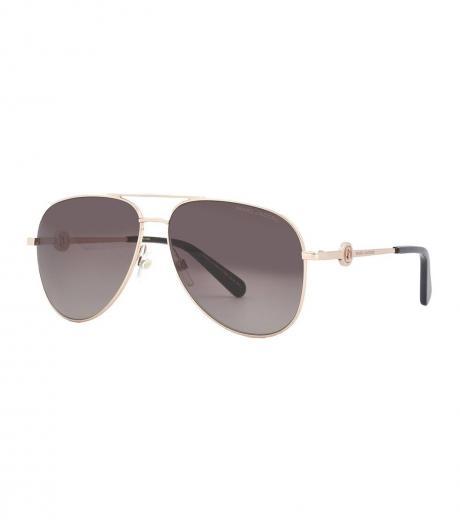 brown gradient pilot sunglasses