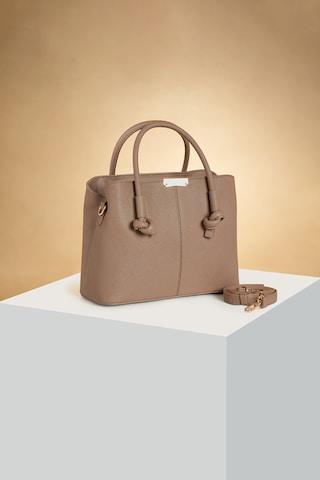 brown knotty handle casual pu women mini bag