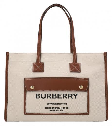 brown medium freya shopping bag