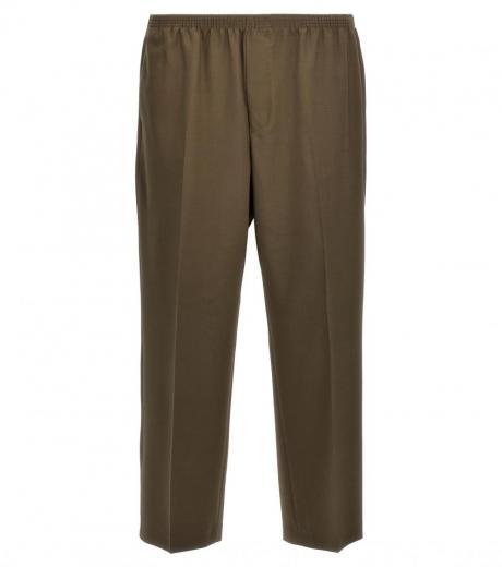 brown pleated pants