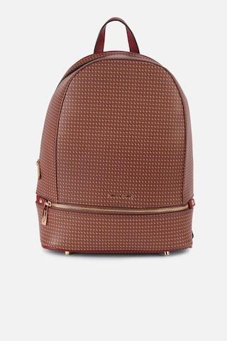 brown print formal polyurethane women backpacks