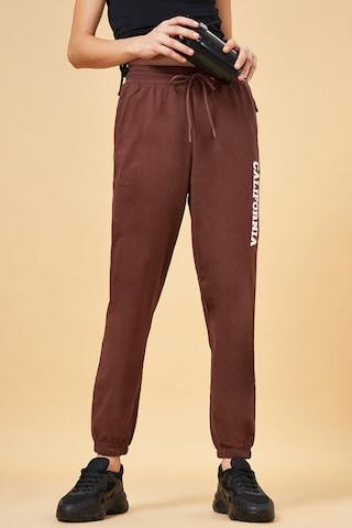 brown print full length  active wear women jogger fit  jogger pants