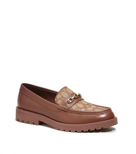 brown signature brooks loafers