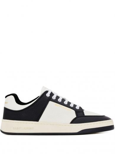 brown sl/61 leather sneakers