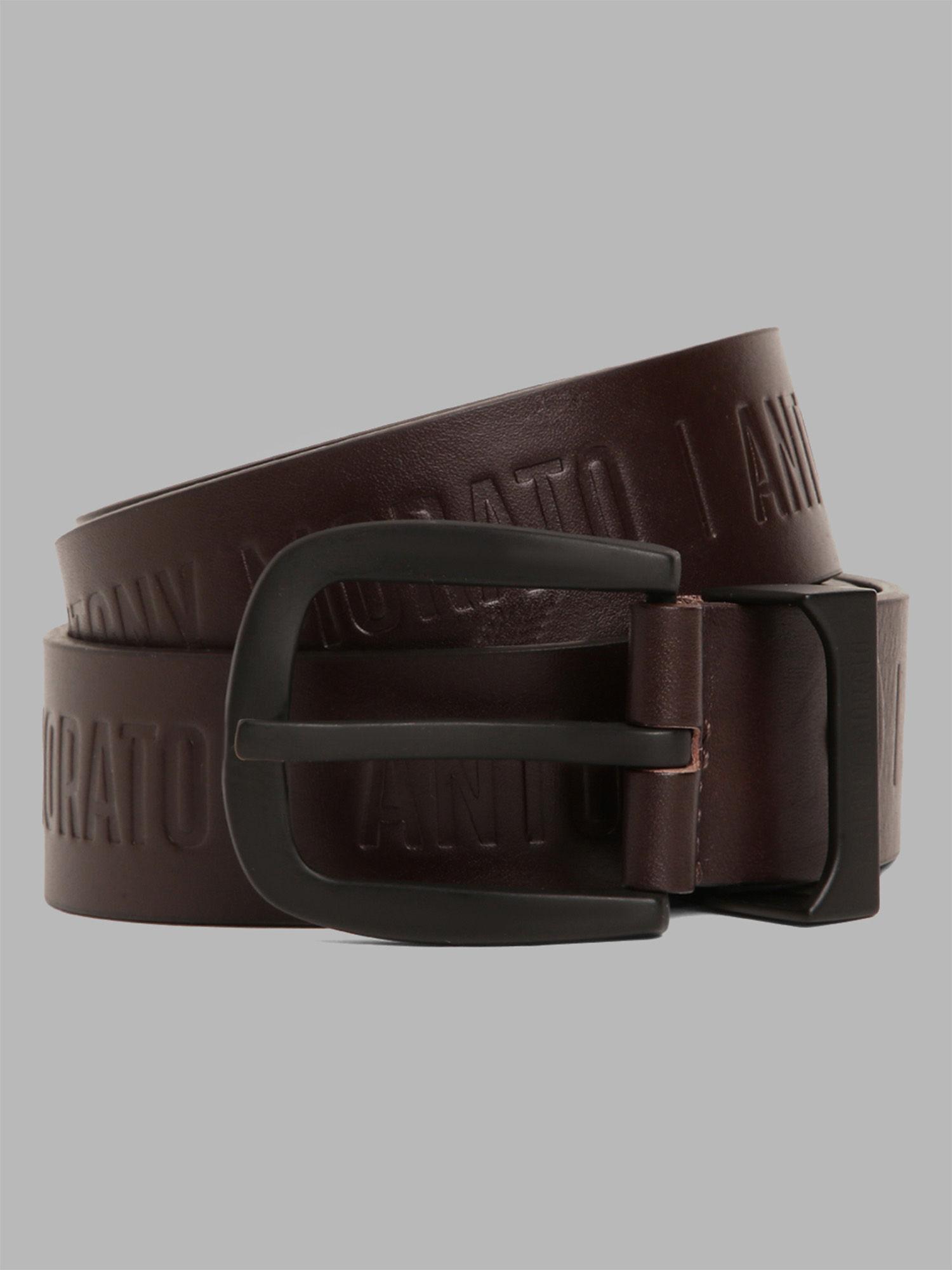 brown solid belt