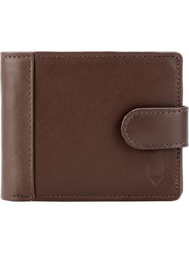 brown solid bi-fold wallet