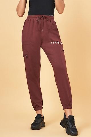 brown solid full length  casual women jogger fit  jogger pants