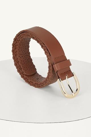 brown solid pu belt