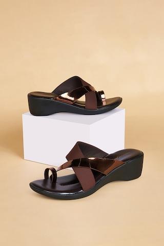 brown  casual women comfort sandals