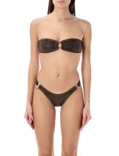 brown bandcamp bikini set