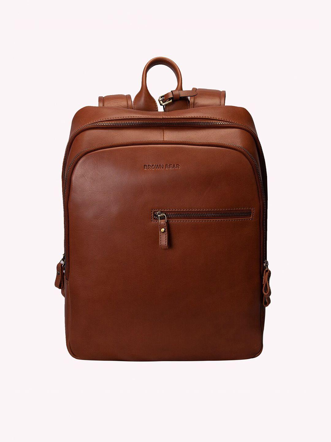 brown bear unisex tan backpack