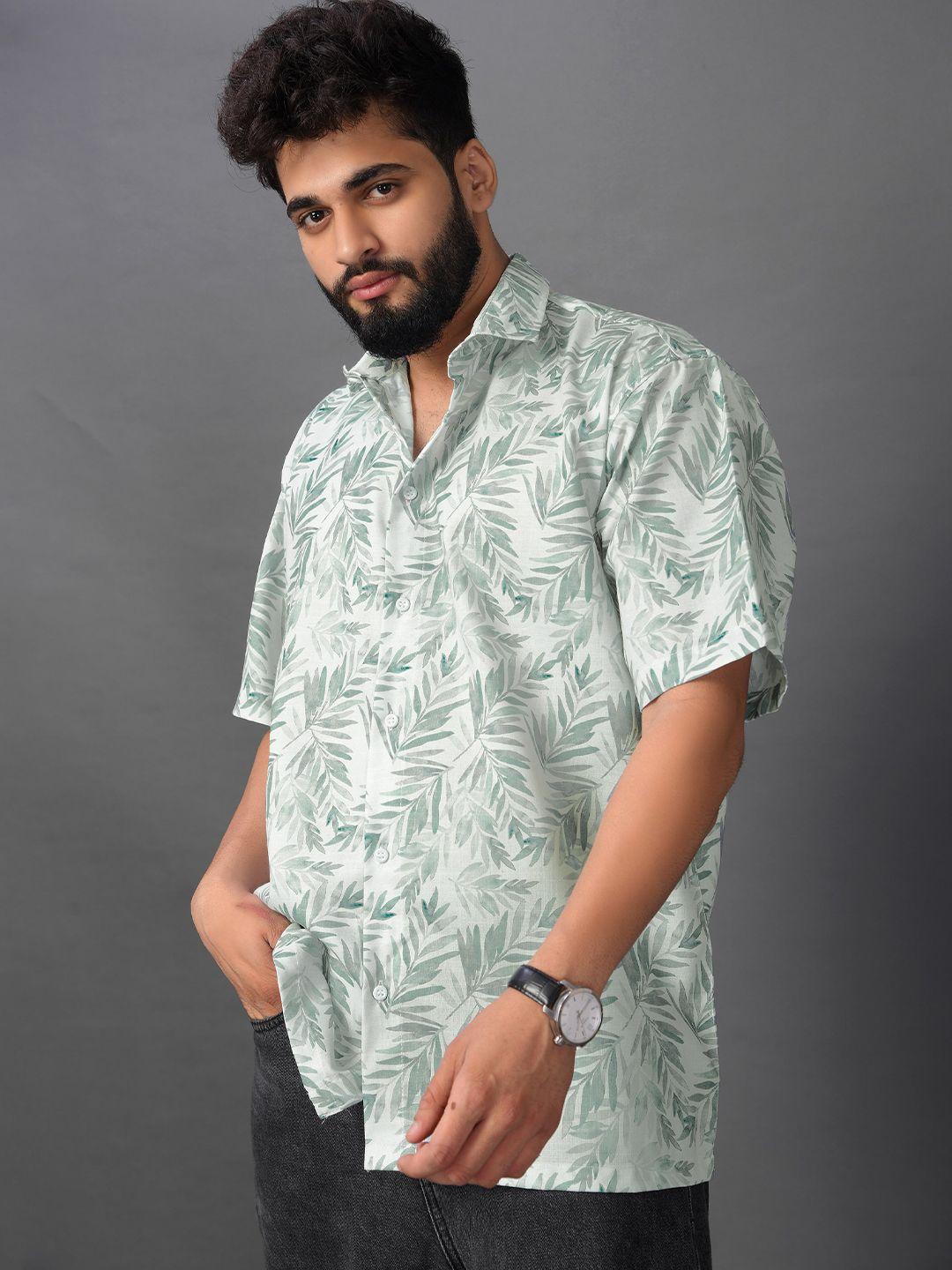 brown brothers unisex relaxed floral opaque printed casual shirt