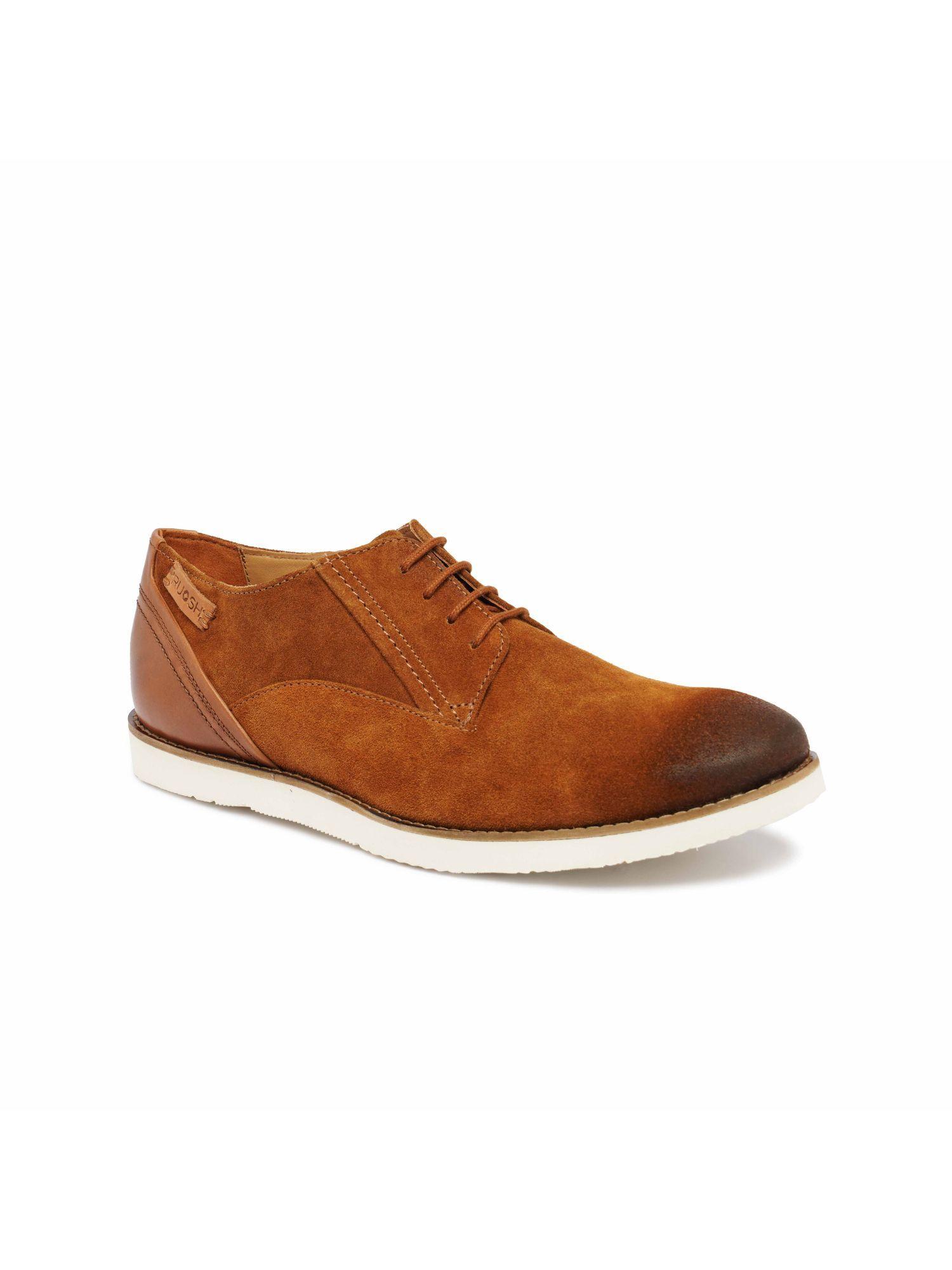 brown casual lace ups