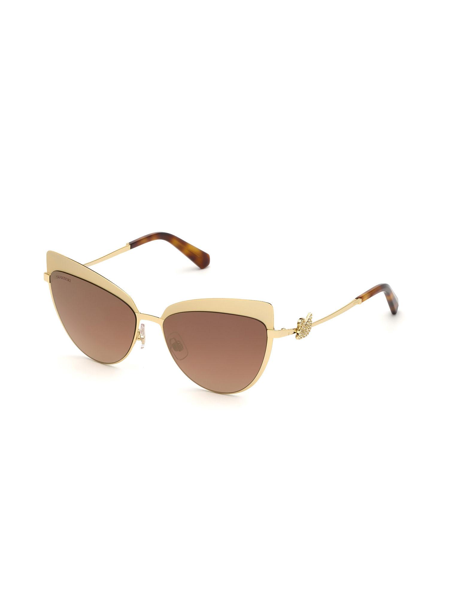 brown cat eye women sunglasses sk0220 56 32g